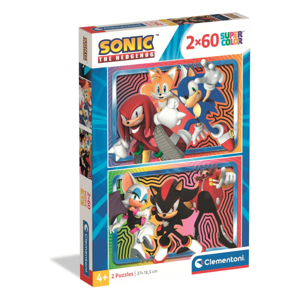 Clementoni - Puzzle 2x60 Sonic the Hedgehog