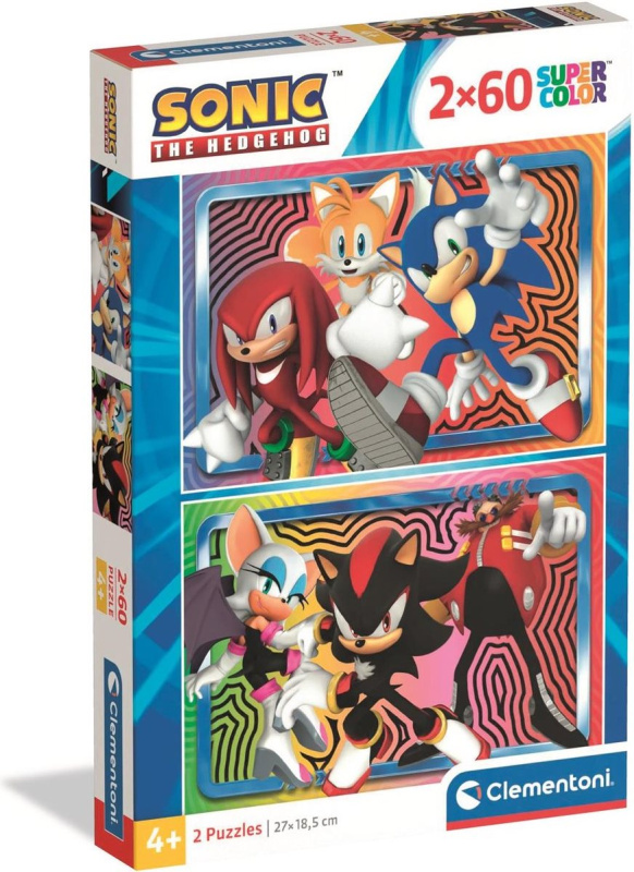 Clementoni - Puzzle 2x60 Sonic the Hedgehog