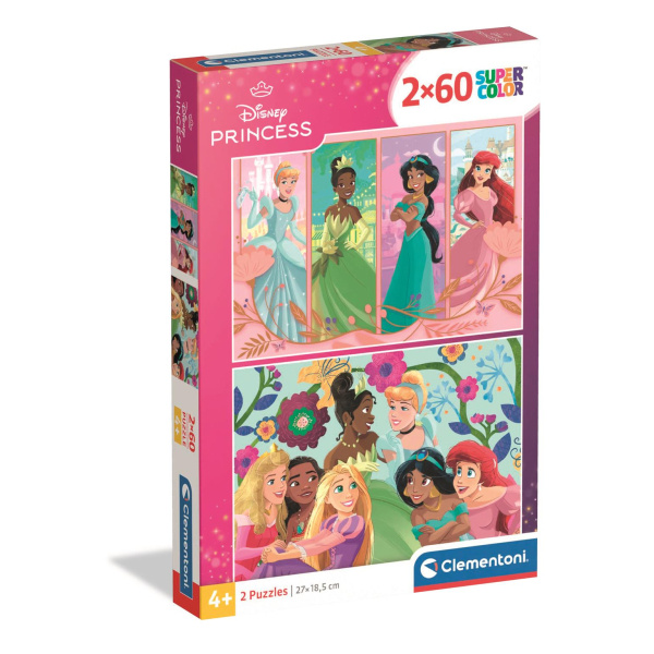 Clementoni puzzle Disney princezny 2x60 dílků