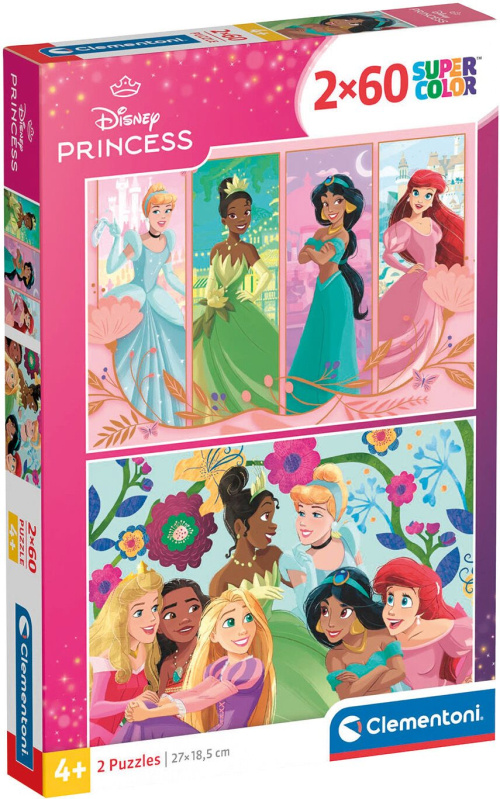 Clementoni puzzle Disney princezny 2x60 dílků