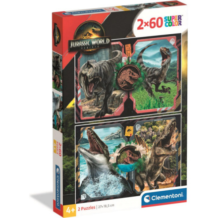 Puzzle Jurský svět 2×60 dílků CLEMENTONI
