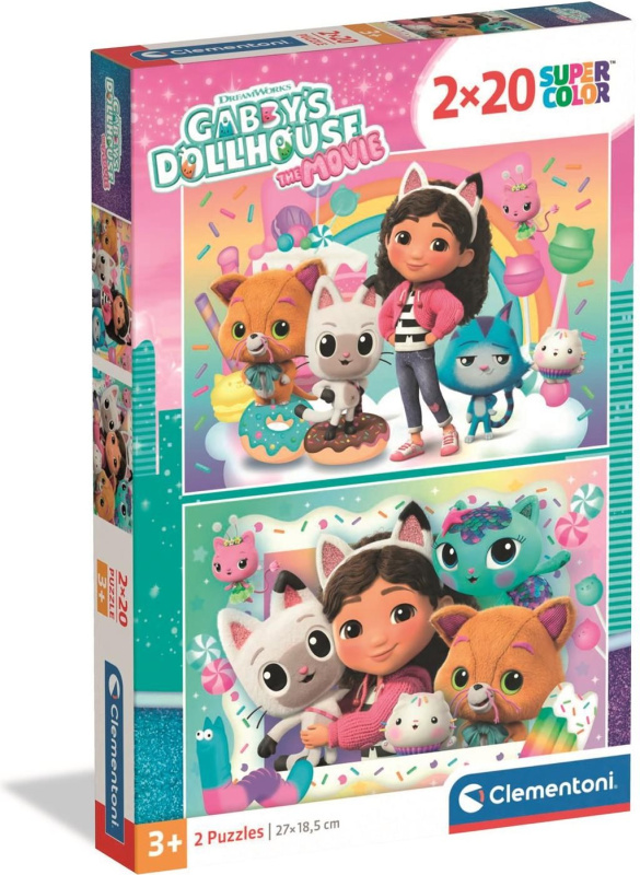 Puzzle CLEMENTONI Gábinin kouzelný domek 2×20 dílků
