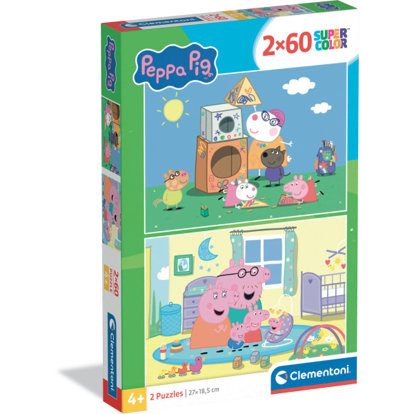 Puzzle 2×60 Super Color PEPPA PIG – Clementoni