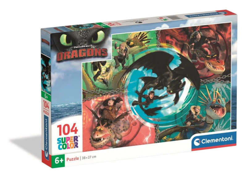Clementoni puzzle 104 dílků Jak vycvičit draka