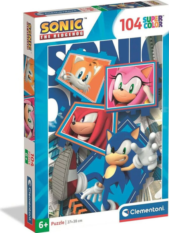 Clementoni puzzle ježek Sonic: parťáci 104 dílků