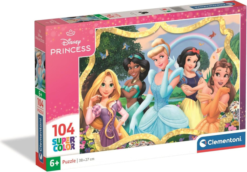 Clementoni puzzle Disney princezny: V zahradě 104 dílků