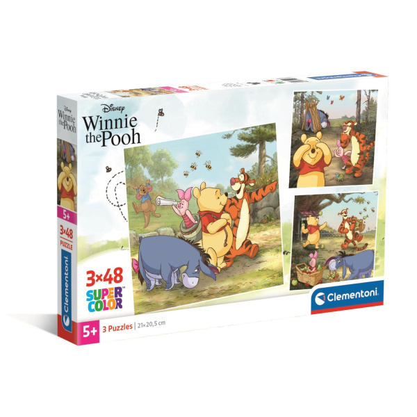 Puzzle Medvídek Pú 3x48 dílků Clementoni
