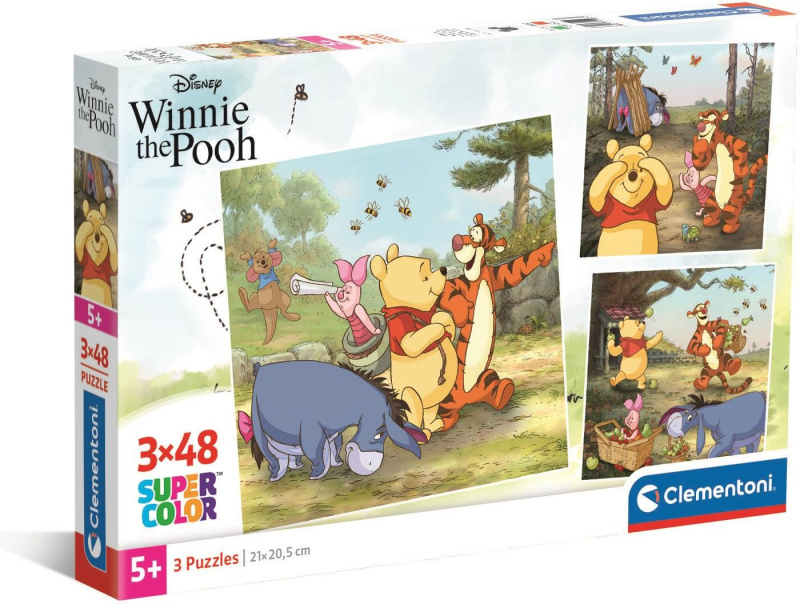 Puzzle Medvídek Pú 3x48 dílků Clementoni