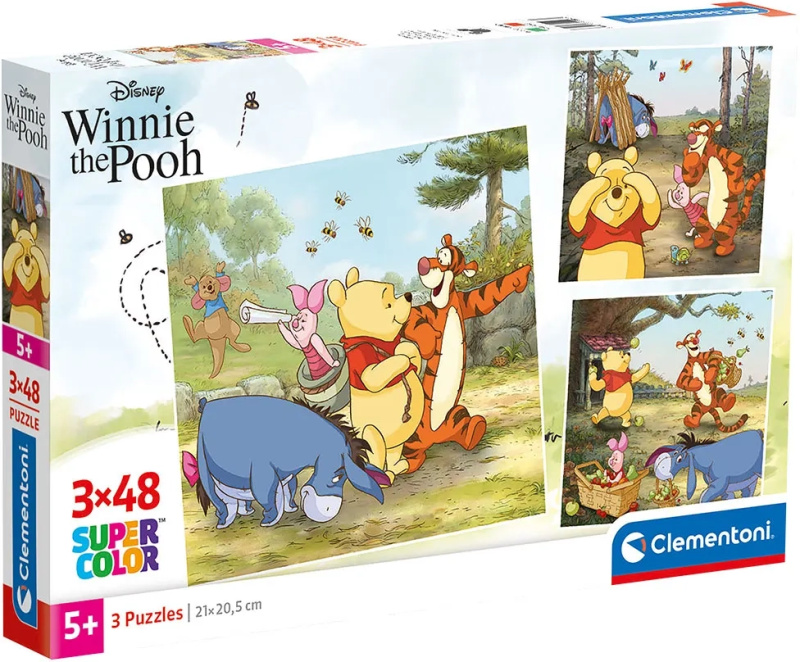 Puzzle Medvídek Pú 3x48 dílků Clementoni