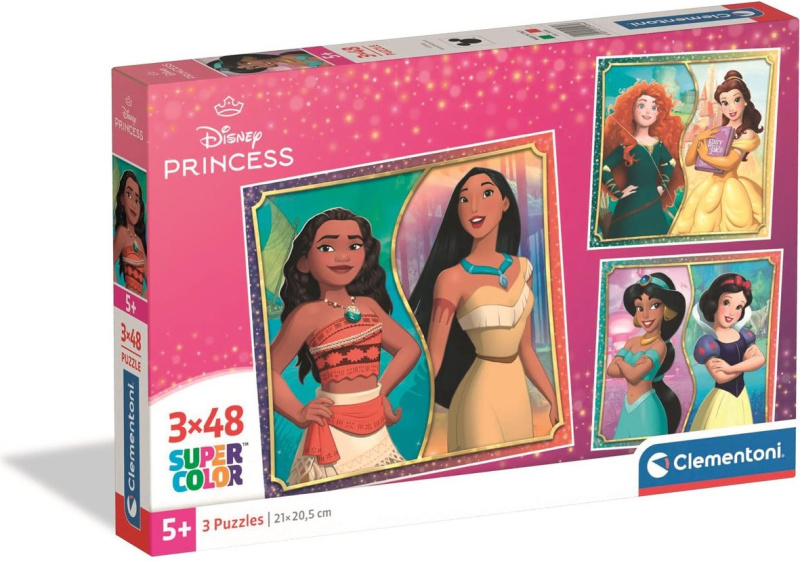 Puzzle Disney Princezny 3x48 dílků