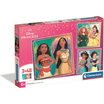 Puzzle Disney Princezny 3x48 dílků