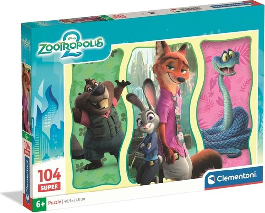 Puzzle CLEMENTONI Zootropolis 104 dílků