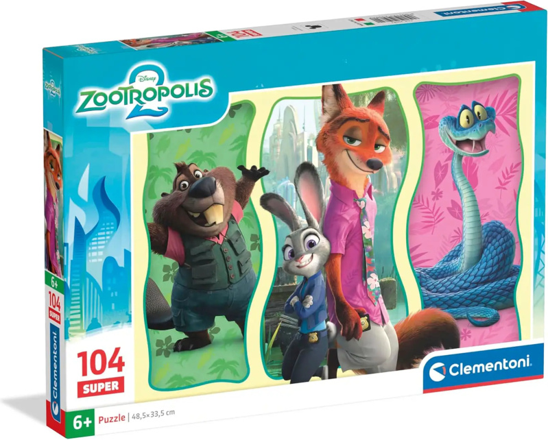 Puzzle CLEMENTONI Zootropolis 104 dílků