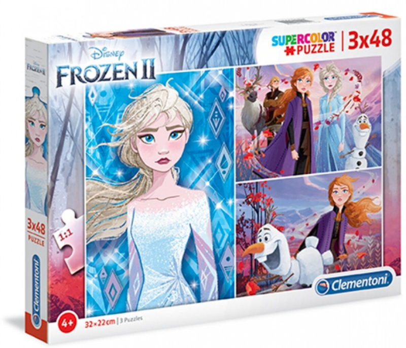 Puzzle Ledové království 3x48 dílků