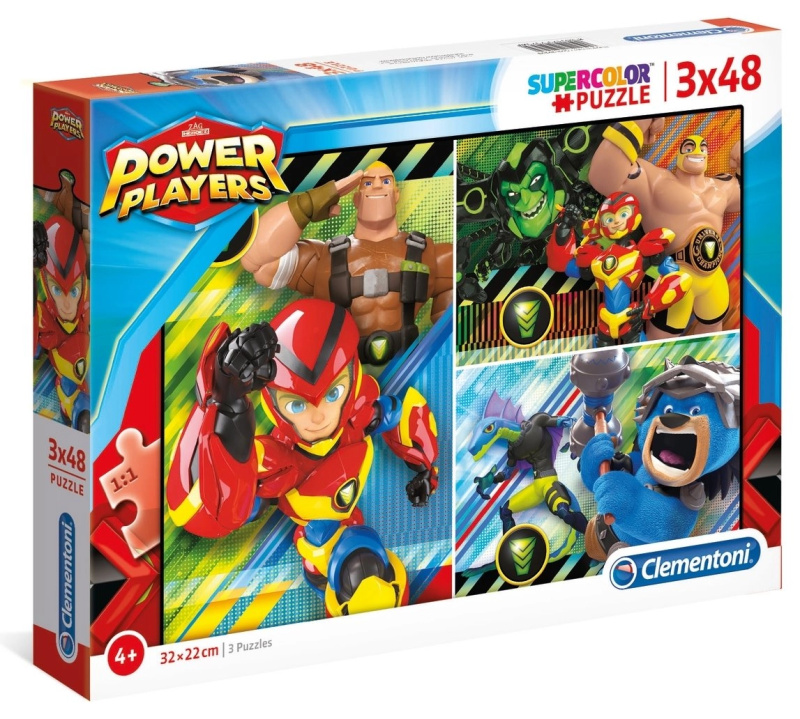 Puzzle Power Players 3x48 dílků
