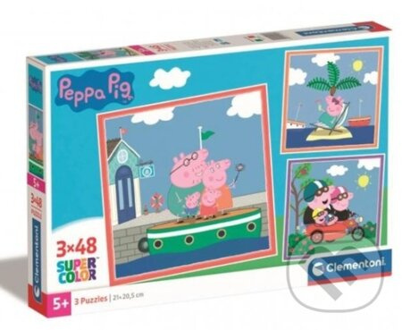 CLEMENTONI Puzzle Prasátko Pepina 3x48 dílků