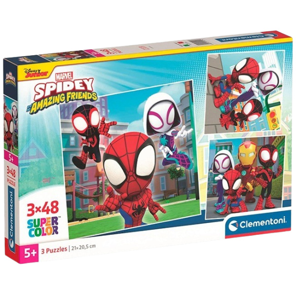 CLEMENTONI Puzzle Spidey a jeho úžasní přátelé 3x48 dílků