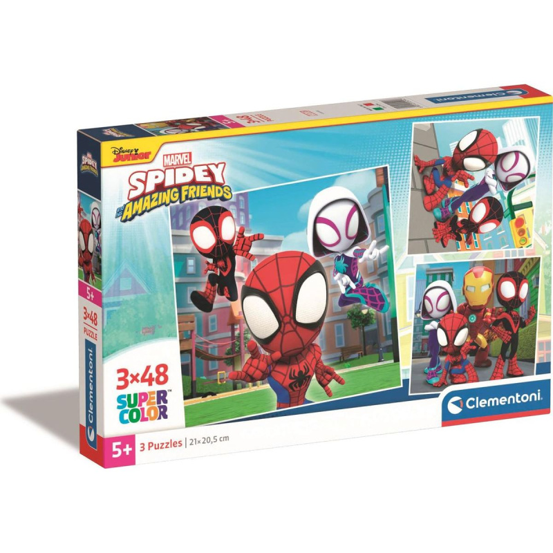 CLEMENTONI Puzzle Spidey a jeho úžasní přátelé 3x48 dílků