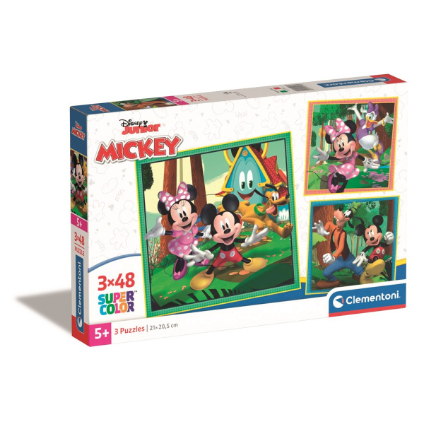 CLEMENTONI Puzzle Mickey a kamarádi 3x48 dílků