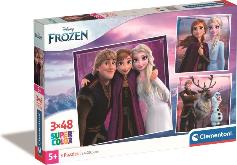 Puzzle 3X48 FROZEN - puzzle z kategorie 15 - 60 dílků