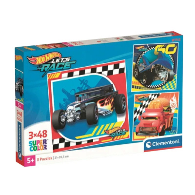 Clementoni Puzzle 3 x 48 dílků Square Hot Wheels