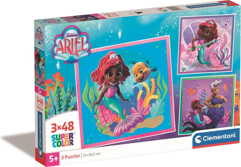 CLEMENTONI Puzzle Ariel 3x48 dílků