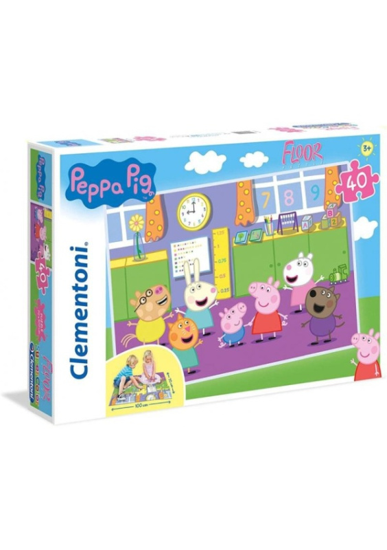 Clementoni Puzzle Supercolor Prasátko Peppa Floor / 40 dílků EP Line SE