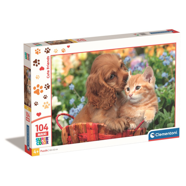 CLEMENTONI Puzzle Roztomilí kamarádi MAXI 104 dílků
