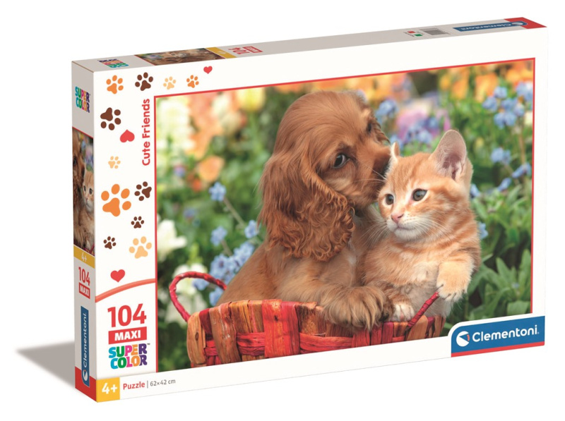 CLEMENTONI Puzzle Roztomilí kamarádi MAXI 104 dílků