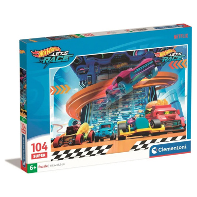 CLEMENTONI Puzzle Hot Wheels 2, 104 dílků