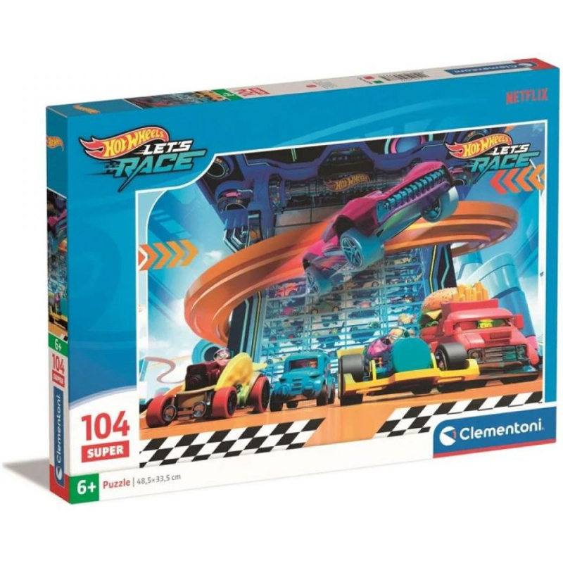 CLEMENTONI Puzzle Hot Wheels 2, 104 dílků