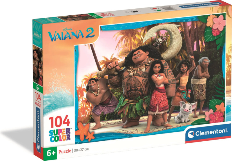 CLEMENTONI Odvážná Vaiana 2 104 dílků
