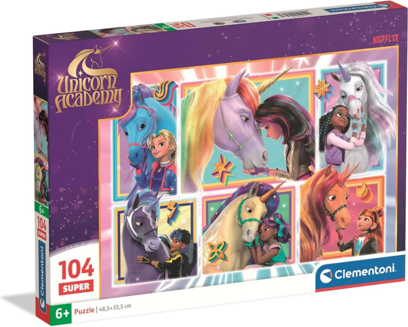 Puzzle pro děti Clementoni 104 dílků SUPER Hrdinky z Jednorožčí akademie