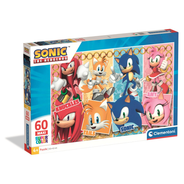 Puzzle Ježek Sonic MAXI 60 dílků