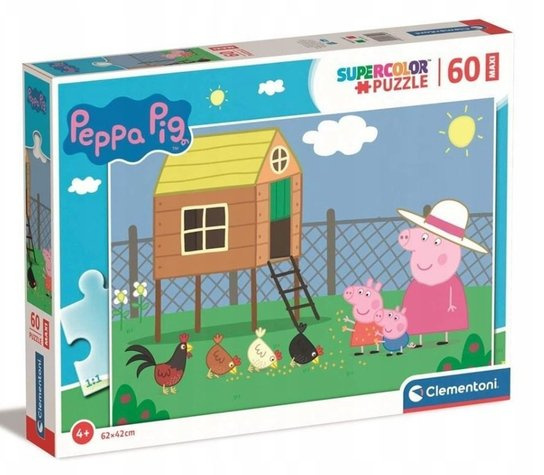 CLEMENTONI Puzzle Prasátko Pepina MAXI 60 dílků