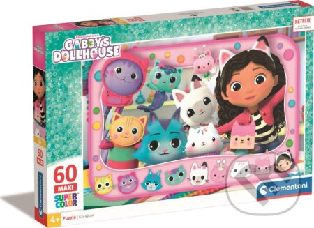 CLEMENTONI Puzzle Gábinin kouzelný domek: Gábi a kočičky MAXI 60 dílků