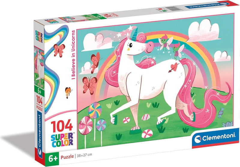 CLEMENTONI Brilliant puzzle I Believe in Unicorns 104 dílků