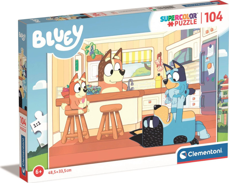 Clementoni - Puzzle Supercolor 104 Bluey
