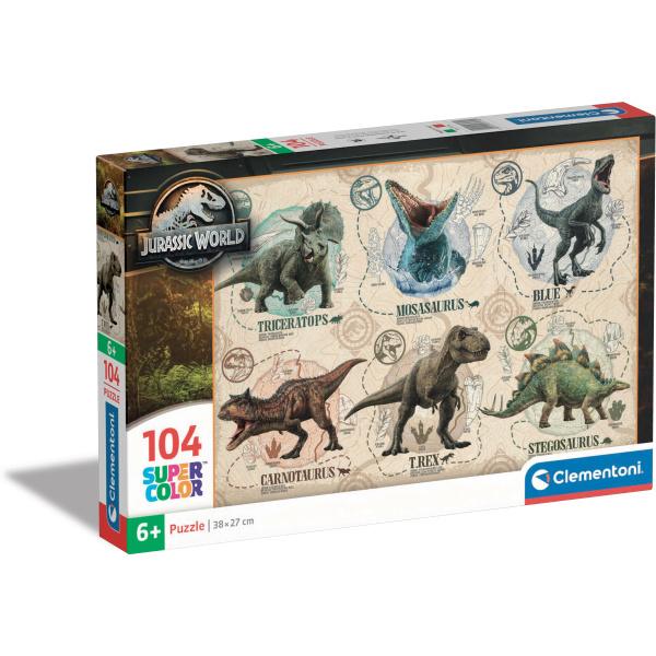 CLEMENTONI Puzzle Jurský svět 104 dílků