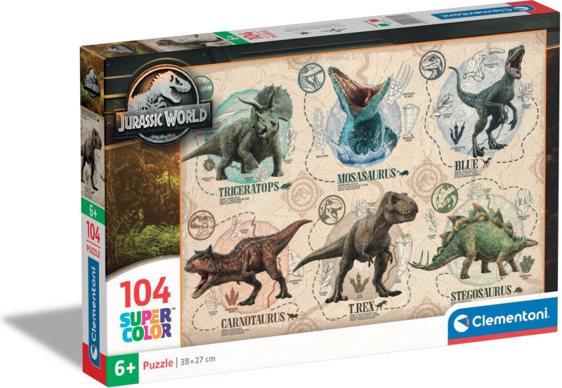 CLEMENTONI Puzzle Jurský svět 104 dílků