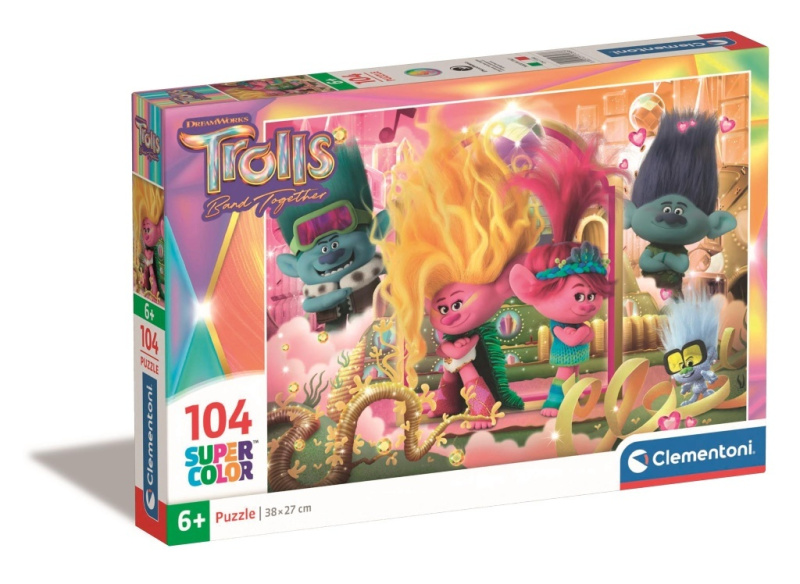 CLEMENTONI Puzzle Trollové 3, 104 dílků