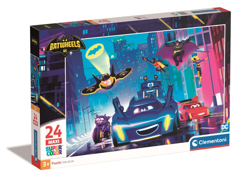 CLEMENTONI Batwheels MAXI 24 dílků