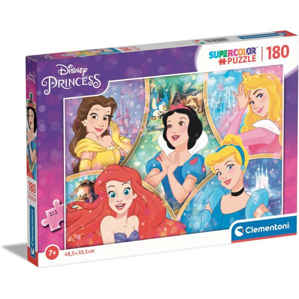 CLEMENTONI Puzzle Nejkrásnější Disney princezny 180 dílků