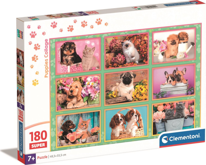 Clementoni - Puzzle 180 Štěňátka