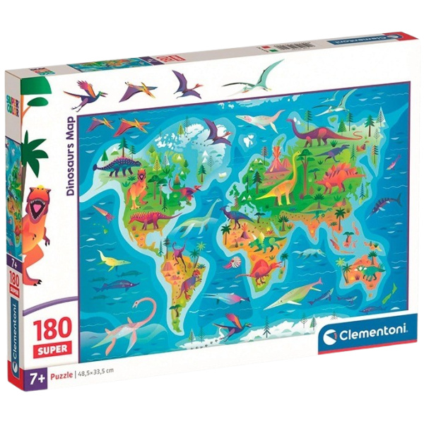 CLEMENTONI Dinosauří mapa 180 dílků