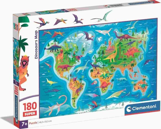 CLEMENTONI Dinosauří mapa 180 dílků
