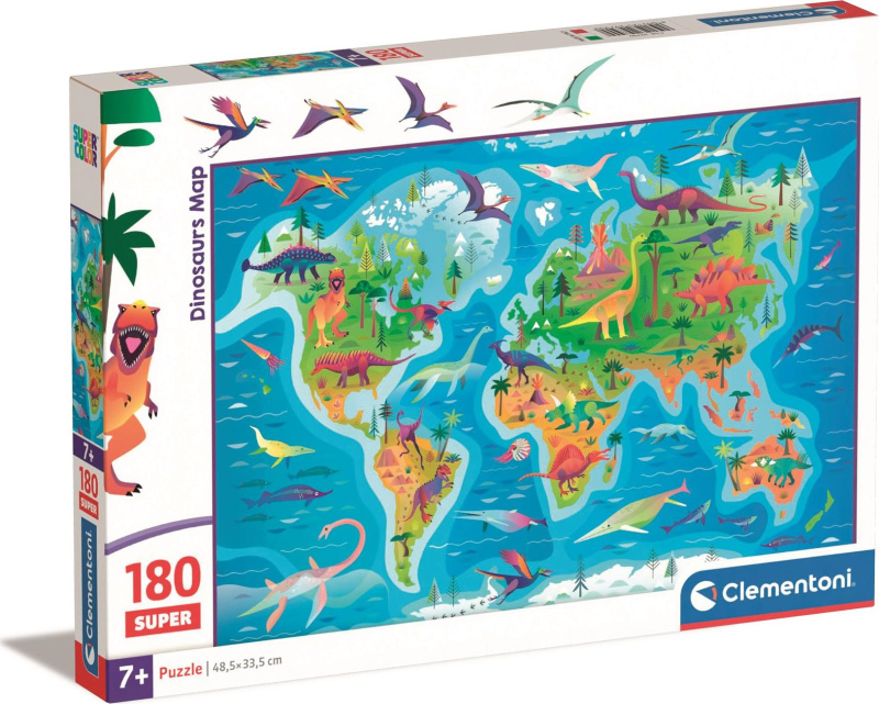 CLEMENTONI Dinosauří mapa 180 dílků
