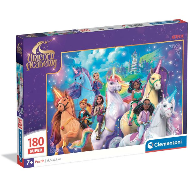 Clementoni puzzle Jednorožčí akademie 180 dílků