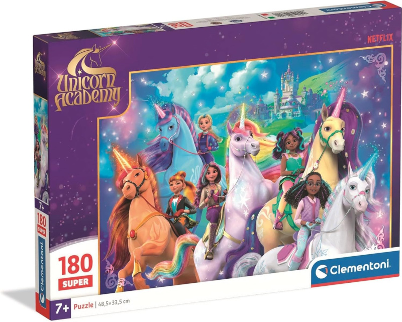 Clementoni puzzle Jednorožčí akademie 180 dílků