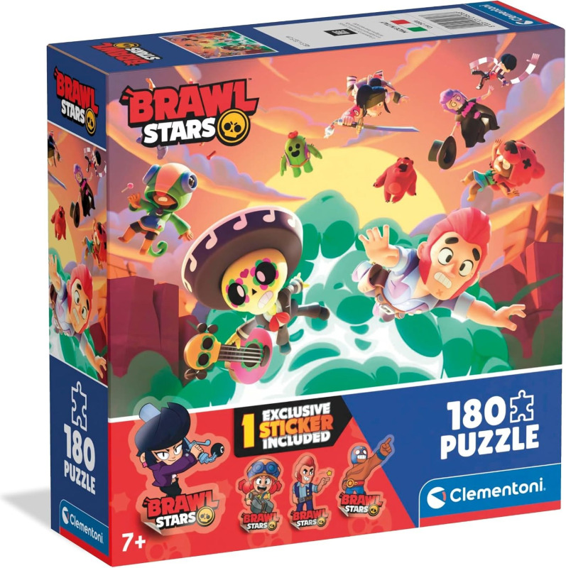 Clementoni puzzle Brawl Stars 180 dílků v čtvercové krabičce